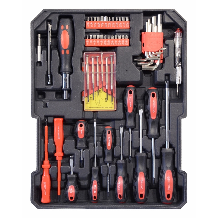 Caixa de alumínio com ferramentas 186 pcs