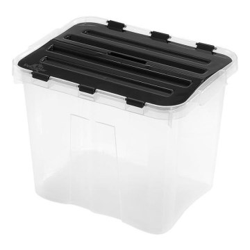 Caixa de arrumação DRAGON 10 l preta/transparente