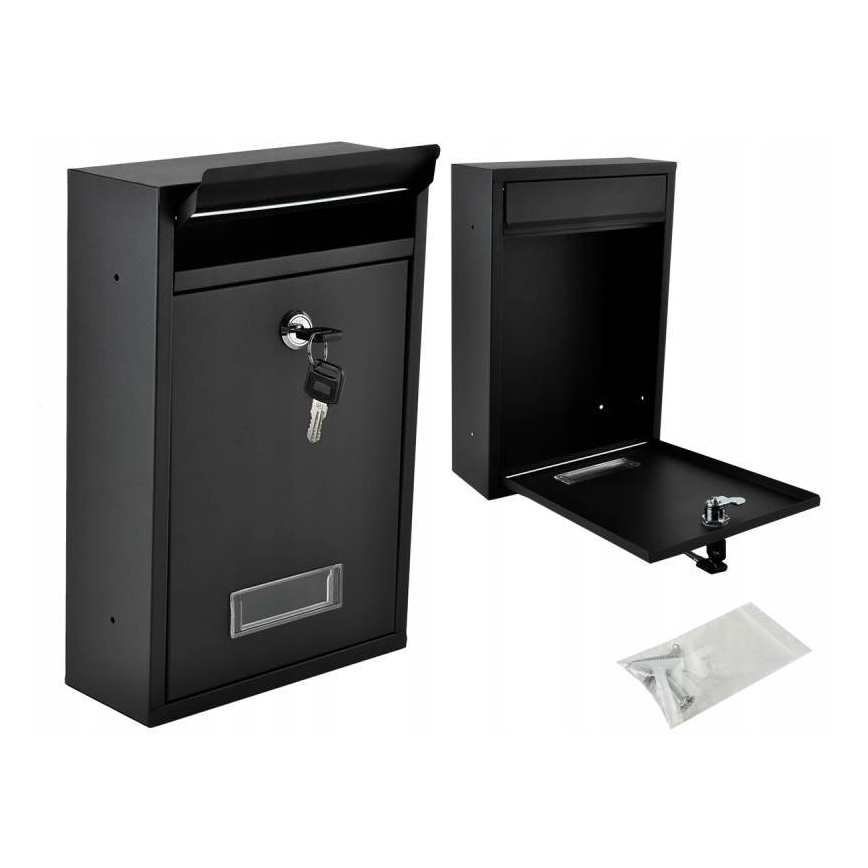 Caixa de correio 21,7x32 cm preta