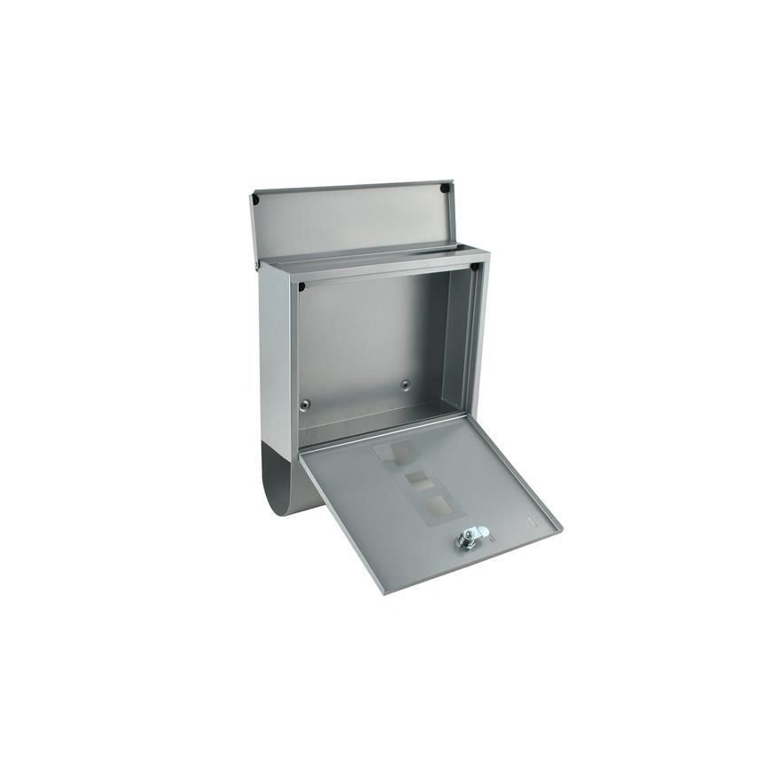 Caixa de correio 34 x 30,7 cm prateada