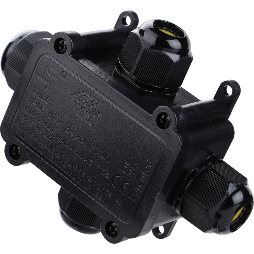 Caixa de derivação à prova de água 24A/230V IP68