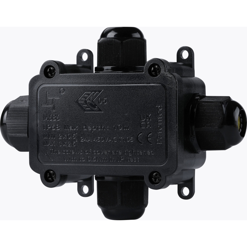 Caixa de derivação à prova de água 24A/230V IP68