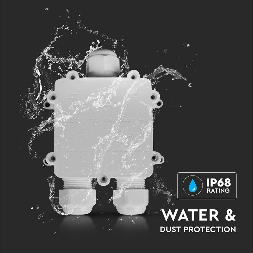 Caixa de derivação à prova de água IP68 branco
