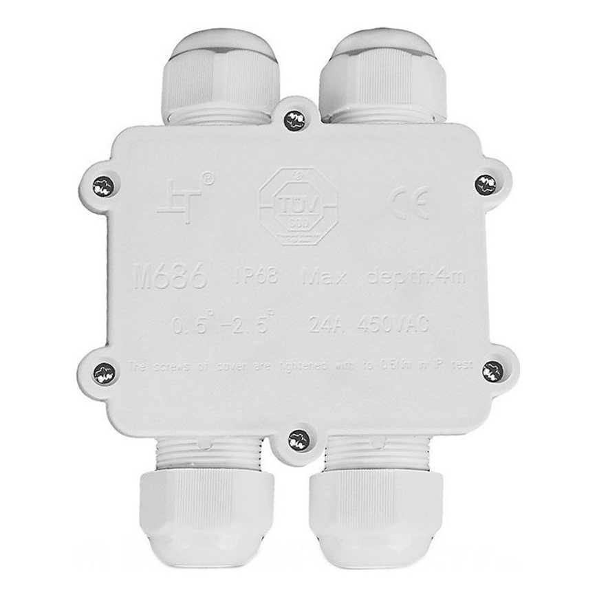 Caixa de derivação à prova de água IP68 branco