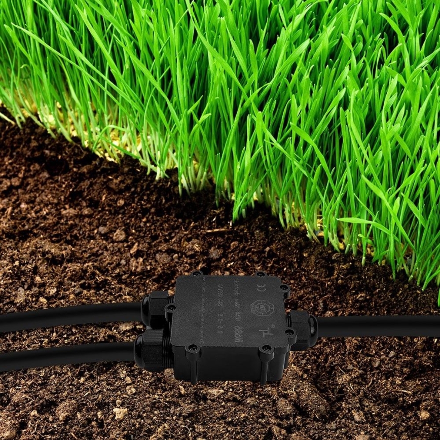 Caixa de derivação à prova de água IP68 preto