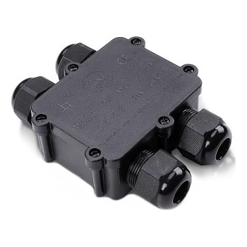 Caixa de derivação à prova de água IP68 preto