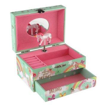 Caixa de jóias musical unicórnio