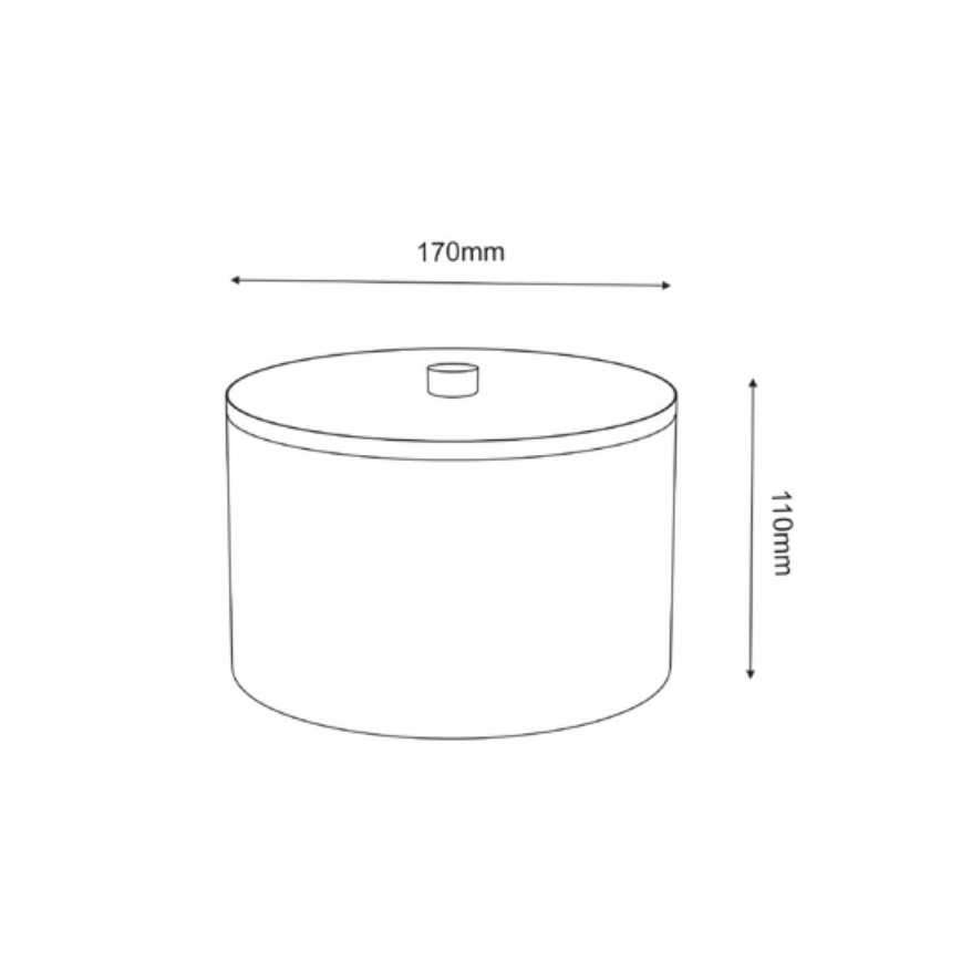 Caixa de metal para armazenamento 12x17,5 cm branco