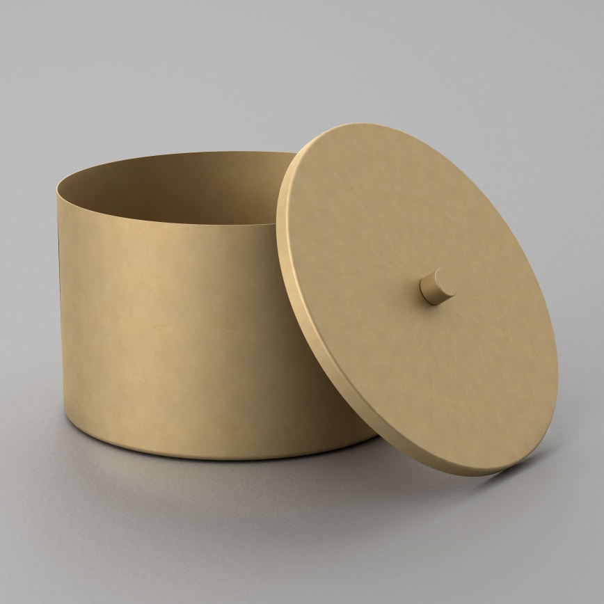 Caixa de metal para armazenamento 12x17,5 cm dourado