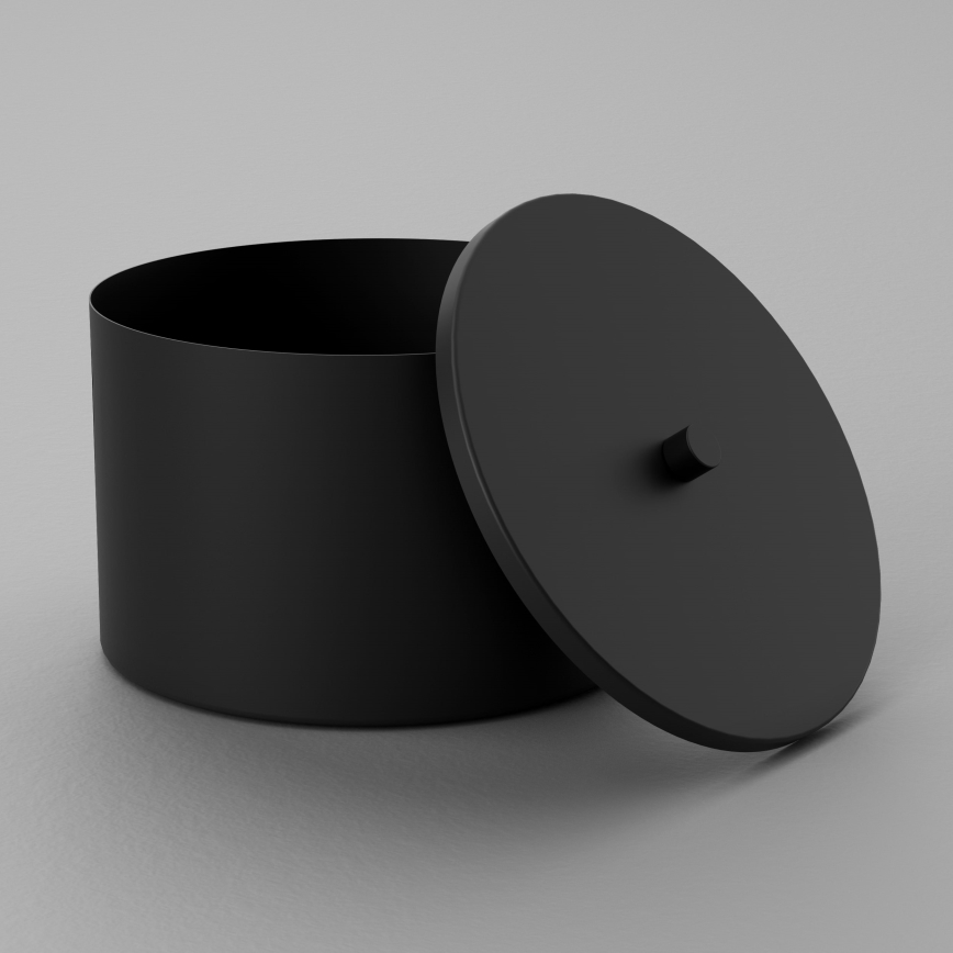 Caixa de metal para armazenamento 12x17,5 cm preto