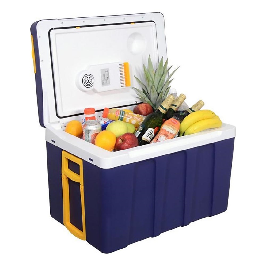 Caixa frigorífica portátil com rodas 60W/230/12V 50 l azul/amarelo