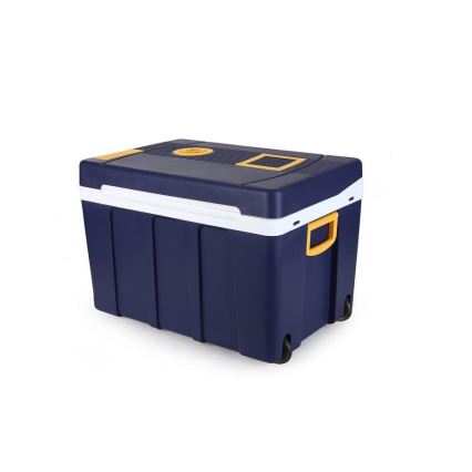 Caixa frigorífica portátil com rodas 60W/230/12V 50 l azul/amarelo