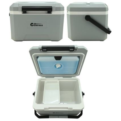 Caixa térmica de 5 l com bloco de gel refrigerante, cinzenta