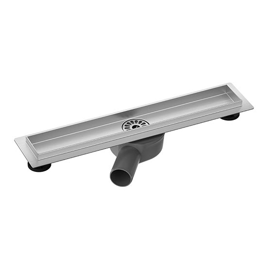 Calha de drenagem 54x8,1 cm prateada/cinzenta