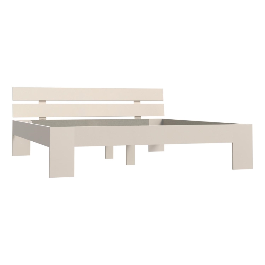 Cama de casal PIROA 180x200 cm bege