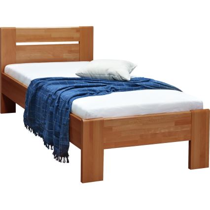 Cama de solteiro AMBER 90x200 cm nogueira