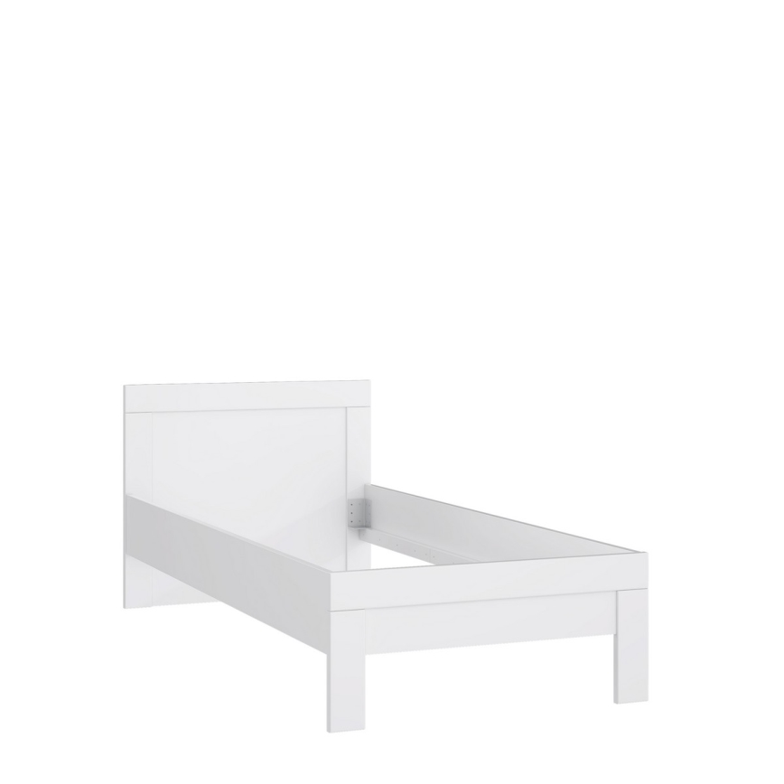 Cama de solteiro SNOWIE 90x200 cm branca