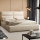Cama estofada BASIL 180x200 cm, bege, sem colchão