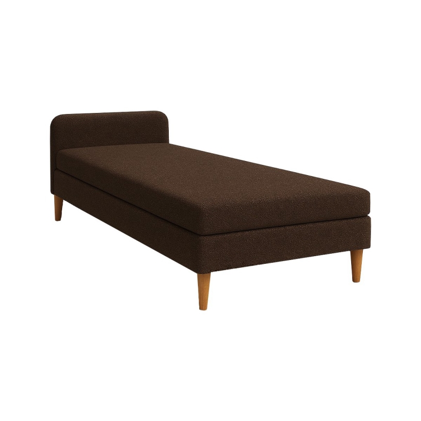 Cama estofada BRISBANE 110x200 cm castanha