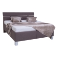 Cama estofada com arrumação integrada ALIS 180x200 cm sem colchão, castanha