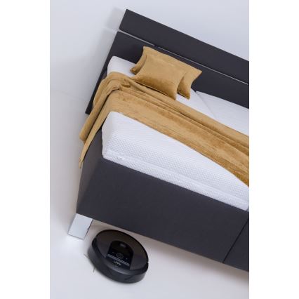 Cama estofada com arrumação sem colchão ALIS 160x200 cm antracite