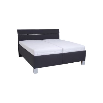 Cama estofada com arrumação sem colchão ALIS 160x200 cm antracite