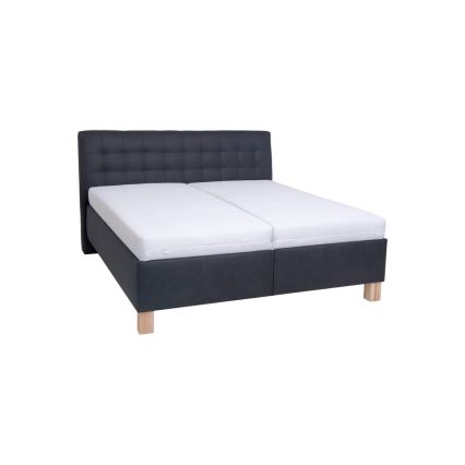 Cama estofada com arrumação sem colchão VIOLET 180x200 cm antracite