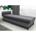 Cama estofada com arrumação TALI 80x202 cinzento/antracite