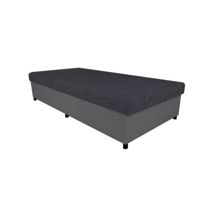 Cama estofada com baú CORY 80x200 cinza