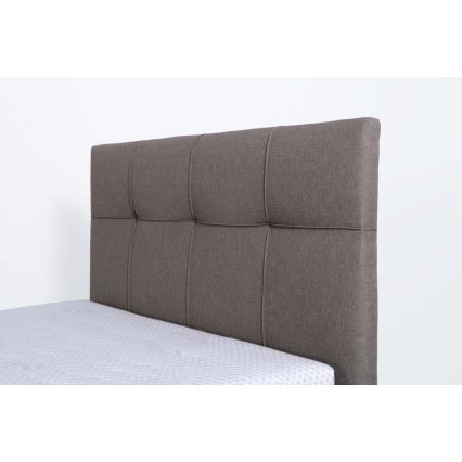 Cama estofada com baú de arrumação sem colchão MARIA ONE 90x200 cm taupe