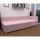 Cama estofada com cabeceira universal e espaço de arrumação AMSTERDAM 90x200 cm rosa