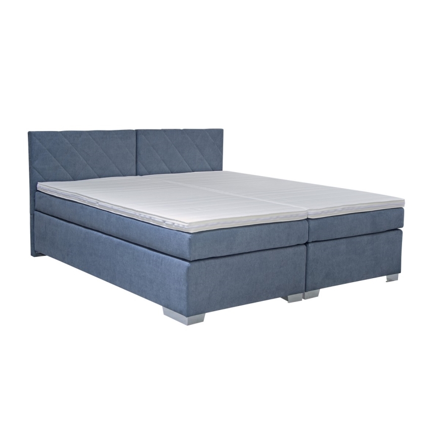 Cama estofada com colchão IDA 90 x 200 cm, azul