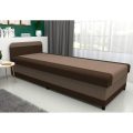 Cama estofada com espaço de arrumação TALI 80x202 castanho/bege
