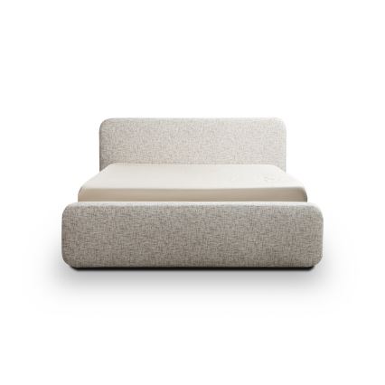 Cama estofada sem colchão LAJLA 160x200 cm bege