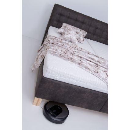 Cama estofada VIOLET 160 x 200 cm com colchão e espaço de arrumação integrado, cinzento escuro