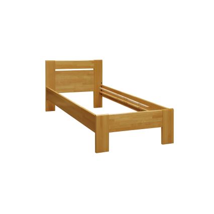 Cama individual AMBER 90x200 cm nogueira clara