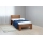 Cama individual AMBER 90x200 cm — cor ameixa