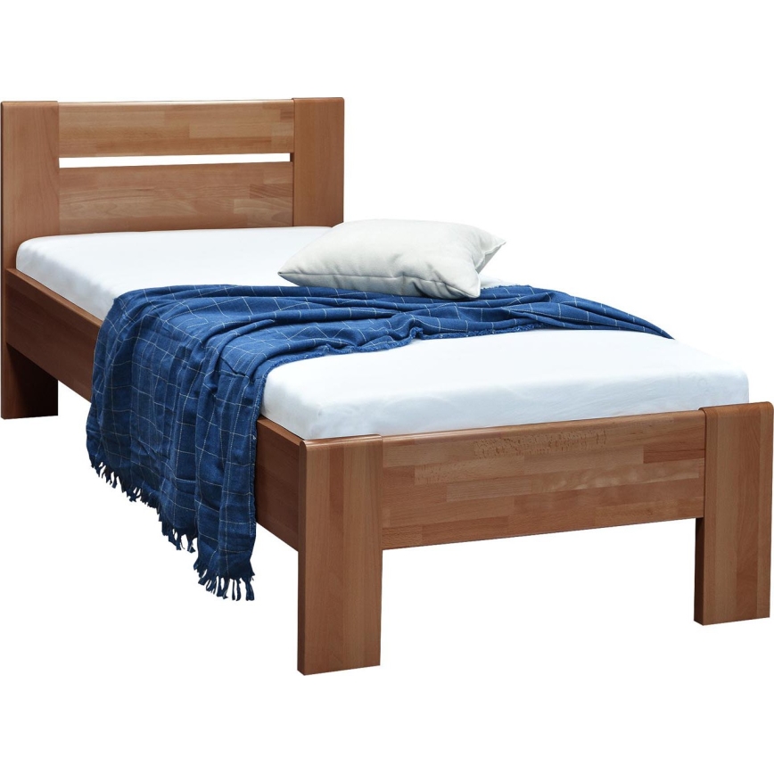 Cama individual AMBER 90x200 cm — cor ameixa