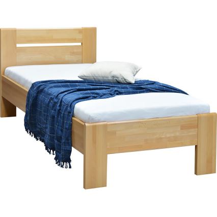 Cama individual em madeira maciça AMBER 90x200 cm, faia