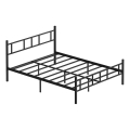Cama metálica de casal PIRON 140 x 200 cm, preta — capacidade de carga 200 kg