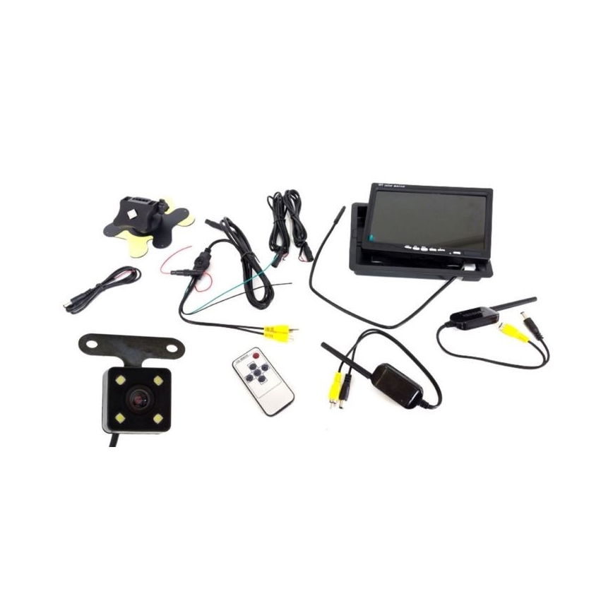 Câmara de inversão de marcha atrás sem fios com LCD Wi-Fi 12V IP66