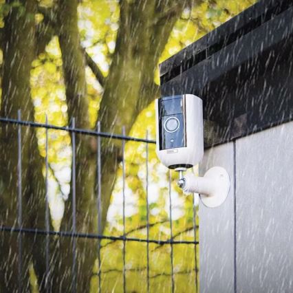 Câmara exterior inteligente com sensor de movimento GoSmart 5V 9600mAh IP65 Wi-Fi Tuya