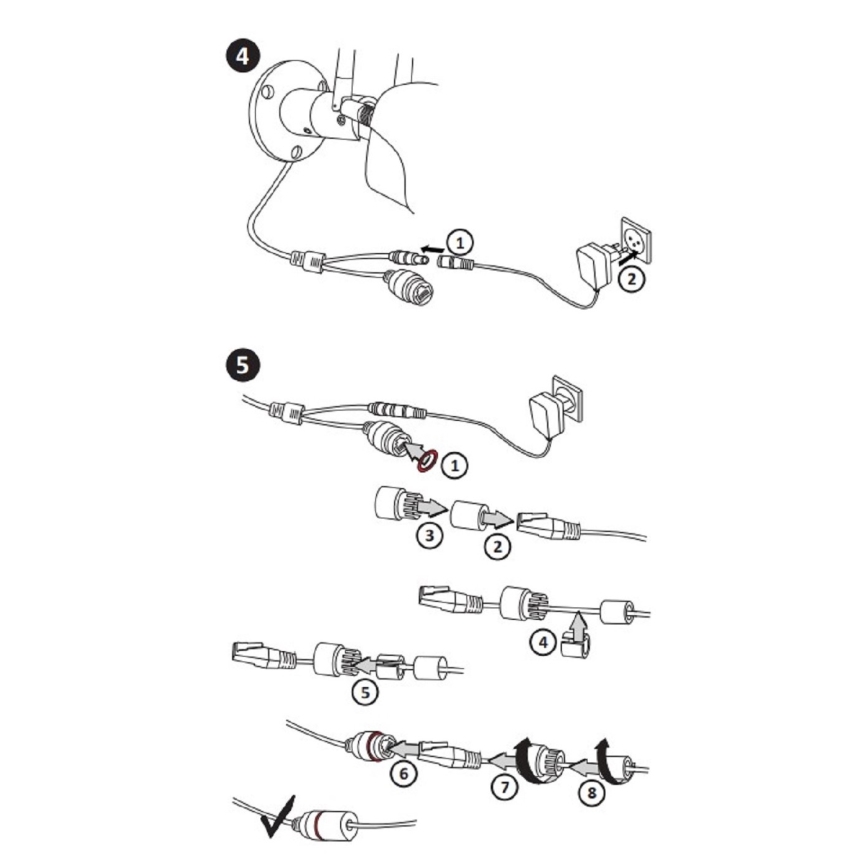Câmara exterior inteligente COSMO LED/230V/Wi-Fi Tuya IP65
