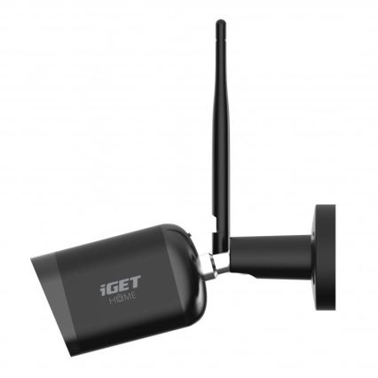 Câmara exterior inteligente com sensor Full HD 1080p 12V IP65 Wi-Fi Tuya preta