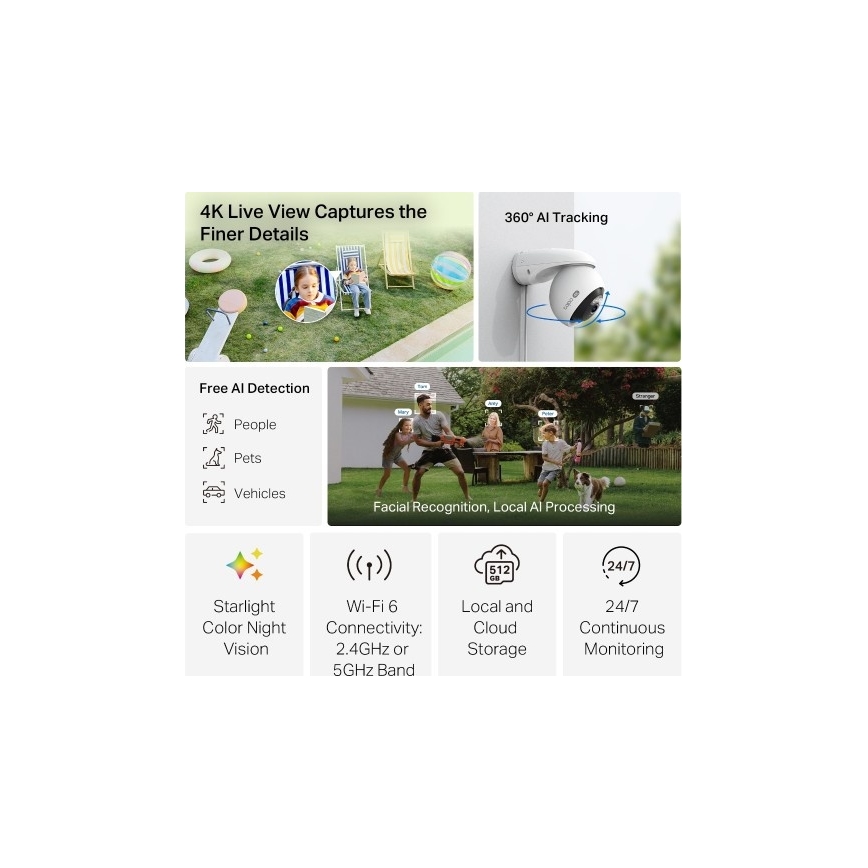 Câmara exterior IP66 com Wi-Fi