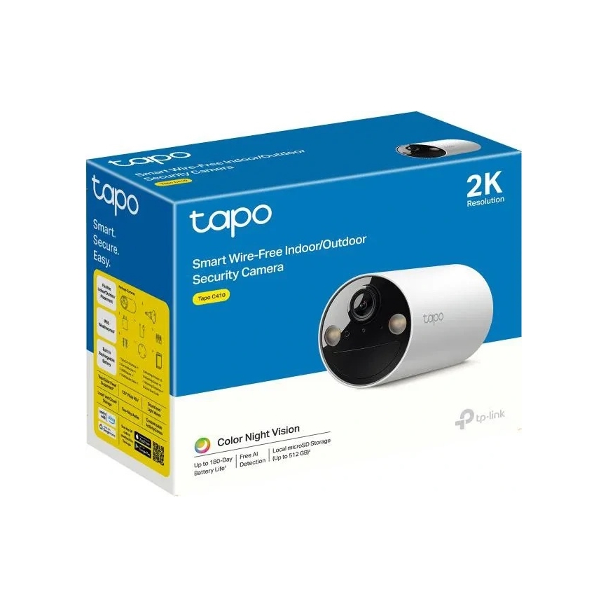 Câmara inteligente para exterior IP65 Wi-Fi Tuya