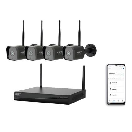 Câmara inteligente sistema + 4x câmara com sensor 2K+ 12V IP65 Wi-Fi