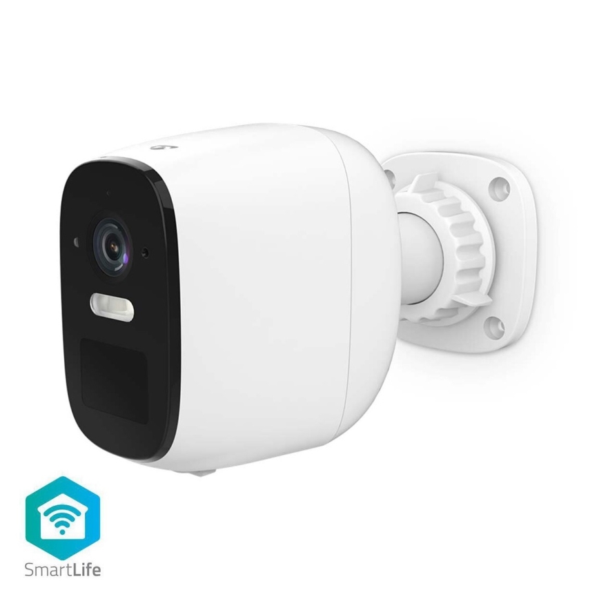 Câmara recarregável inteligente para exterior com sensor SmartLife 4MP Quad HD 1440p 5V/5200mAh Wi-Fi Tuya IP66