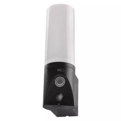 Câmara exterior inteligente LED com luz GoSmart LED/12W/230V 3200K IP65 Wi-Fi Tuya preta