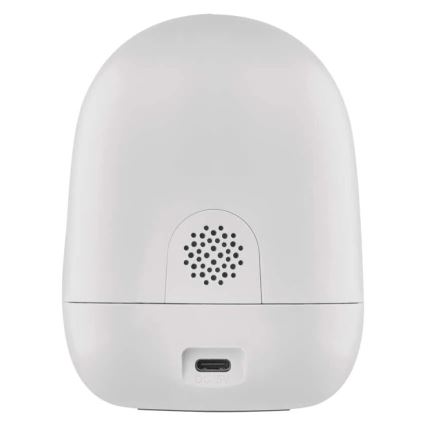 Câmara interna inteligente rotativa com sensor de movimento GoSmart 5V Wi-Fi Tuya branca